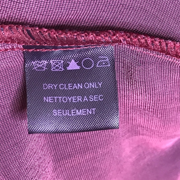 Hale Bob Amata Silk Mini Dress Velvet Cranberry M - Picture 8 of 8